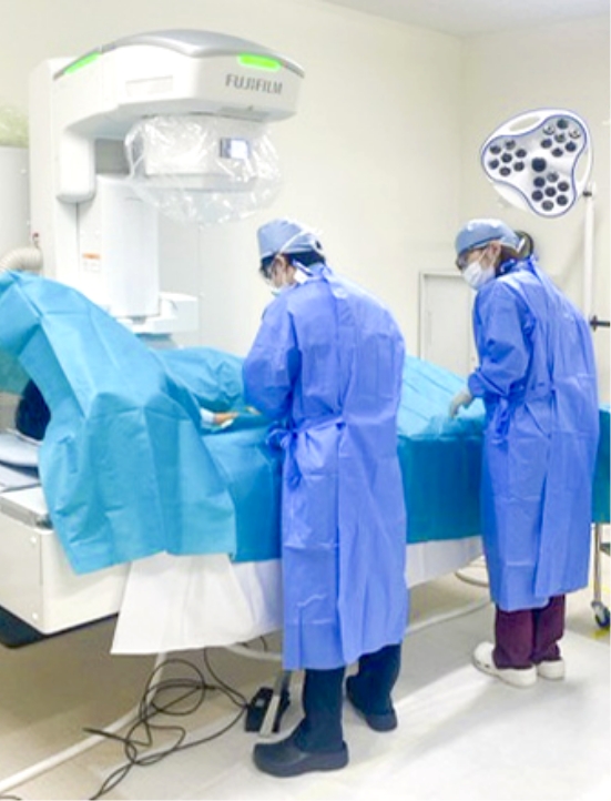 経皮血管形成術の様子